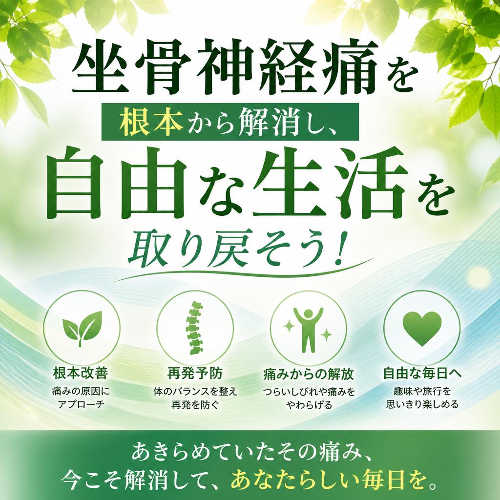 坐骨神経痛を根本から解消し、自由な生活を取り戻そう！