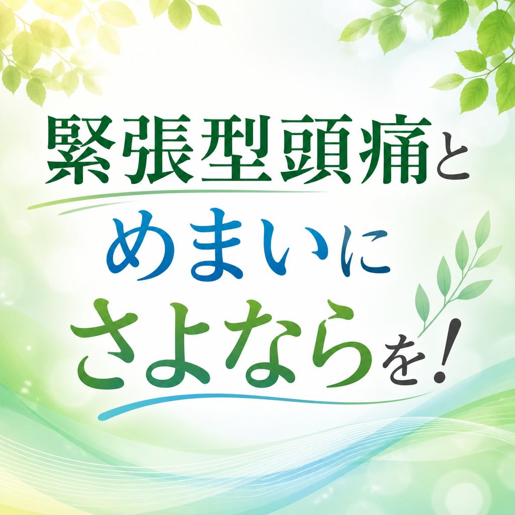 緊張型頭痛とめまいにさよならを！