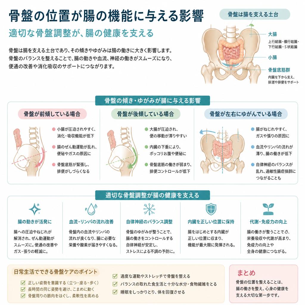 骨盤調整が腸の健康に与える影響