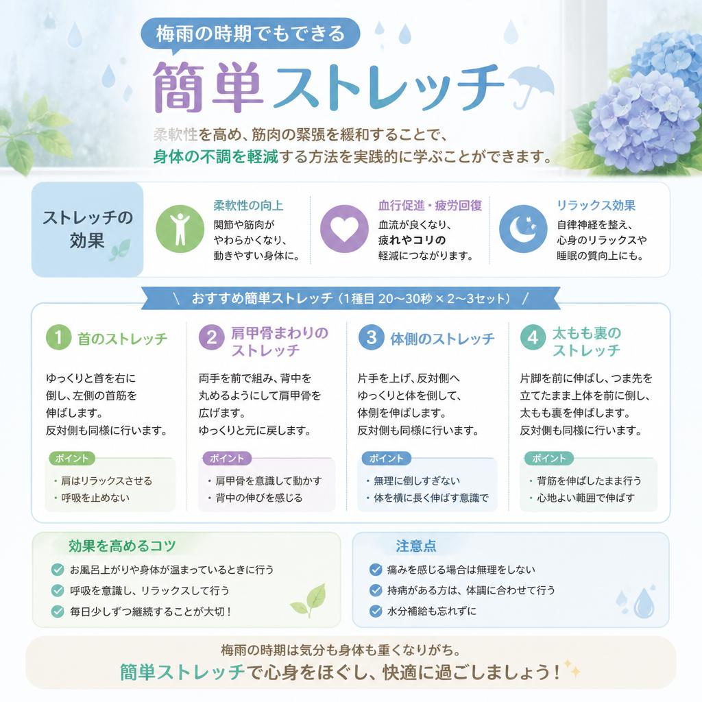 ストレッチで身体を整える