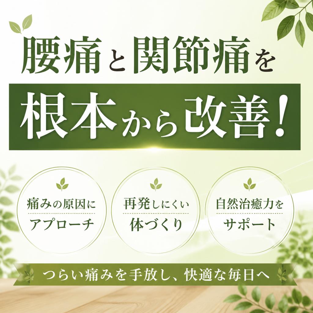 腰痛と関節痛を根本から改善！