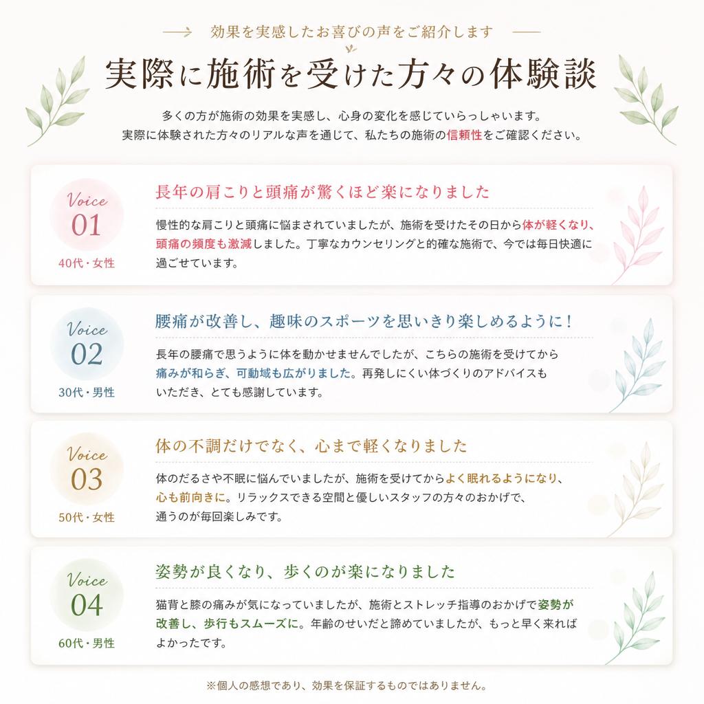 患者様の声