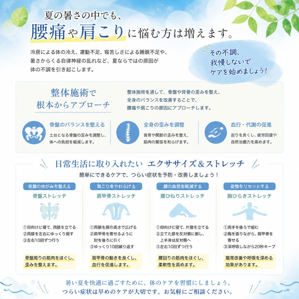 腰痛・肩こり改善法