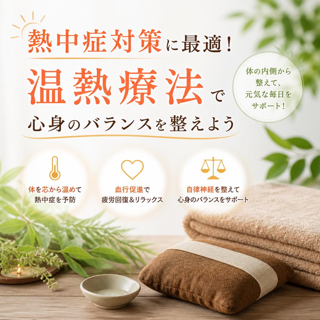 熱中症対策に最適！温熱療法で心身のバランスを整えよう