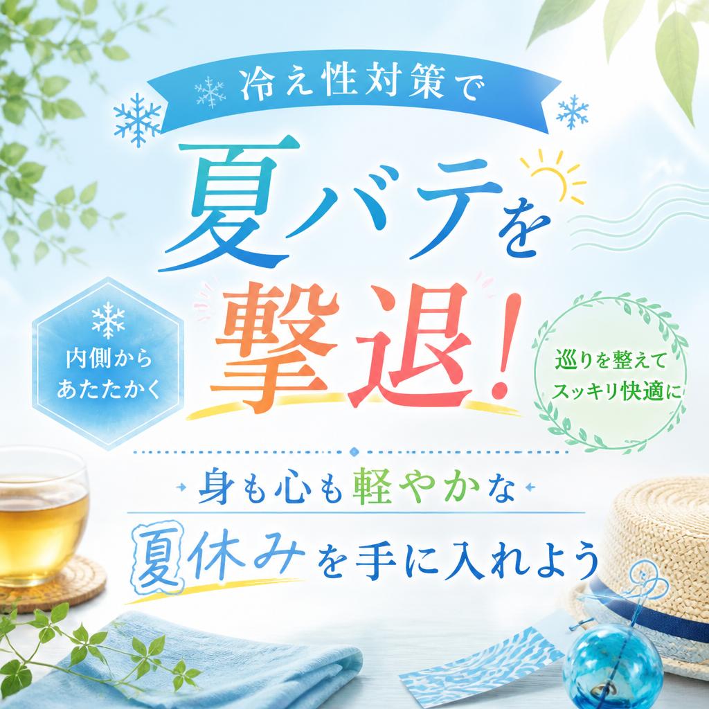 冷え性対策で夏バテを撃退！身も心も軽やかな夏休みを手に入れよう