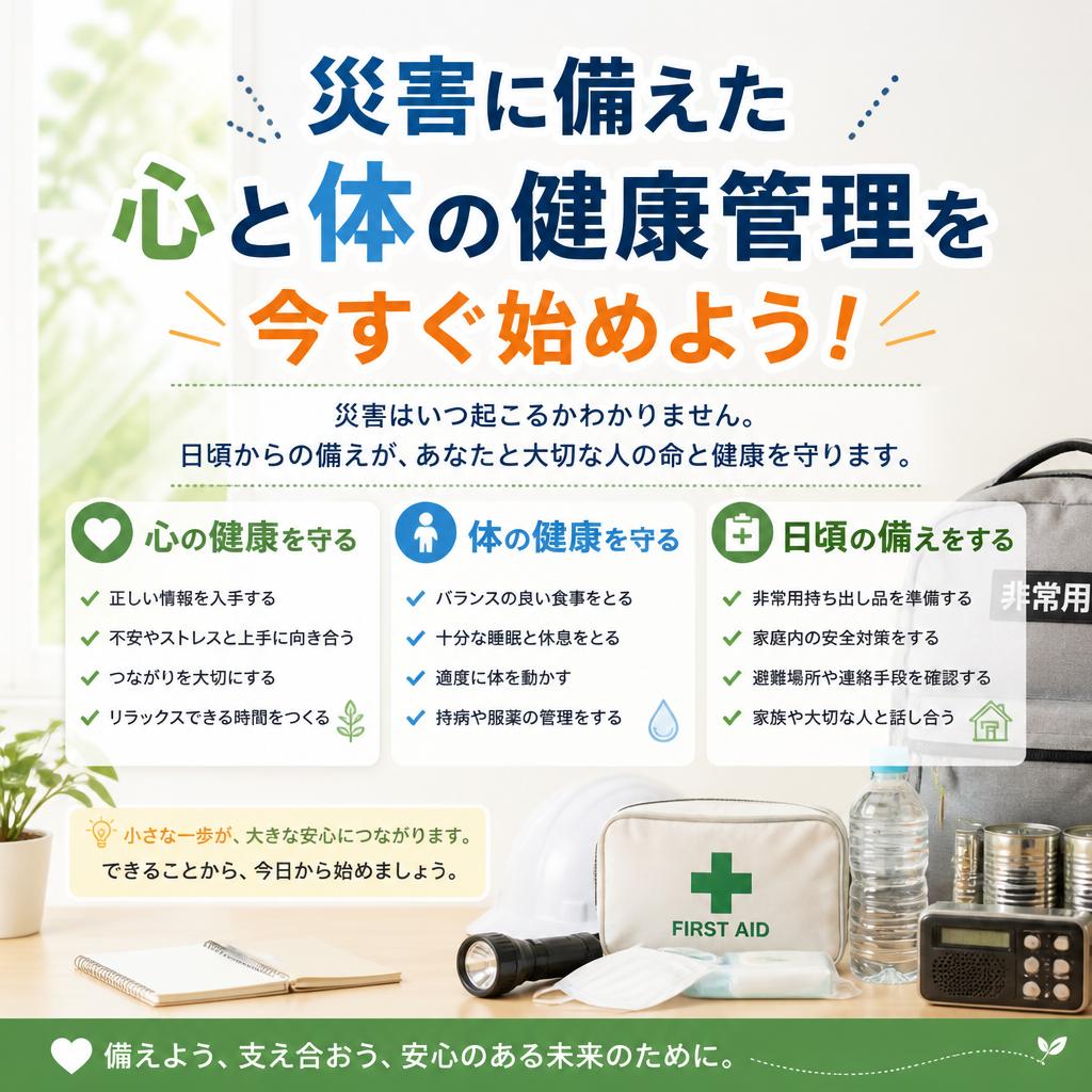 災害に備えた心と体の健康管理を今すぐ始めよう！