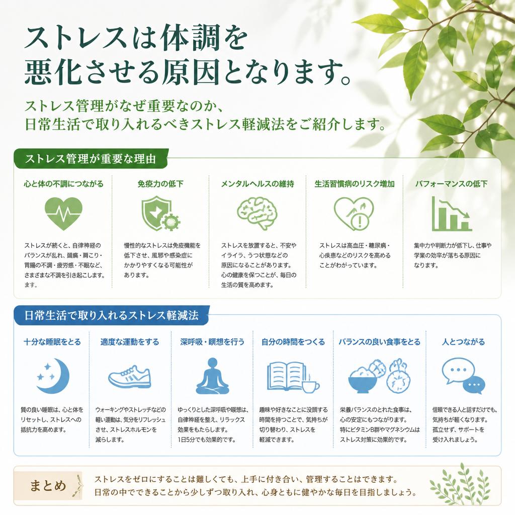 ストレス管理の重要性