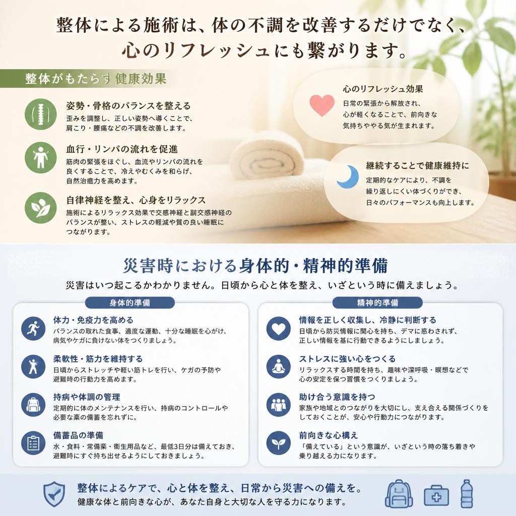 整体で体調を整えるメリット