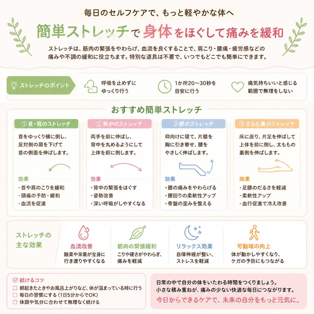 痛みを和らげるストレッチ方法